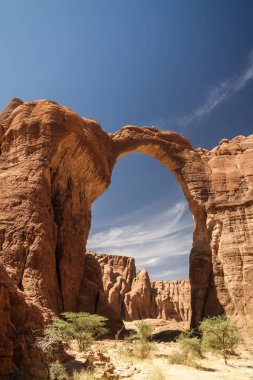 Abstract Rock formation at plateau Ennedi aka Aloba arch in Chad clipart