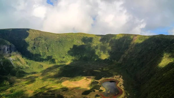 Aerial view to Caldeira do Faial, Faial island, Azores, Portugal — Stock Photo, Image