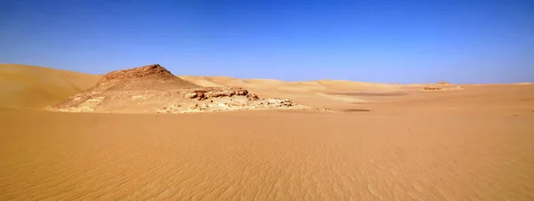 Panorama landskap vid stora sand havet runt Siwa oasis, Egypten — Stockfoto