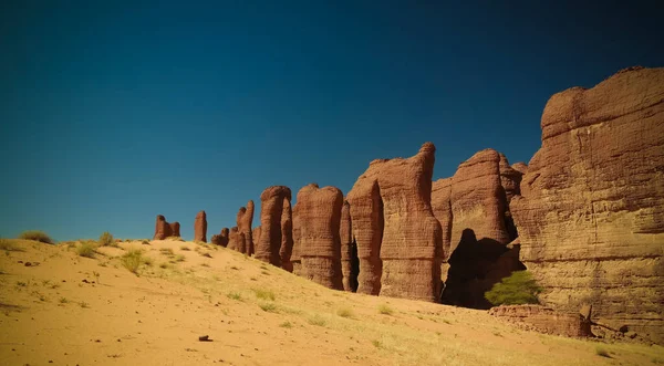 Abstract Rock formation at plateau Ennedi aka stone forest in Chad — Stock Photo, Image