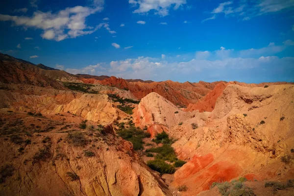 Panorama of Skazka aka Fairytale canyon, Issyk-Kul, Kyrgyzstan — Stock Photo, Image