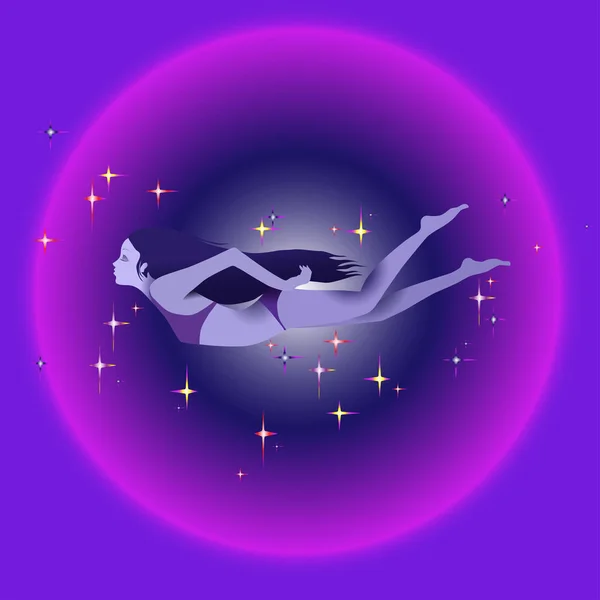 Genç kız rahatlatıcı müzik meditasyon.