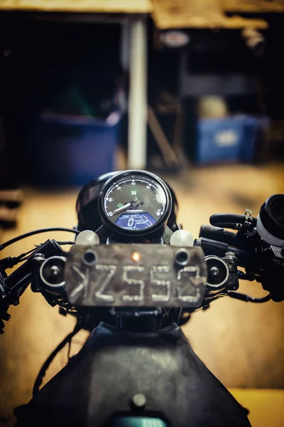 Tutup Rincian Speedometer Sepeda Motor Yang Dibuat Khusus — Stok Foto
