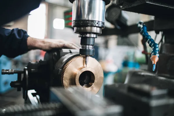 Métallurgie Industrie Lourde Usine Production Machines Industrielles Plan Rapproché Faible — Photo