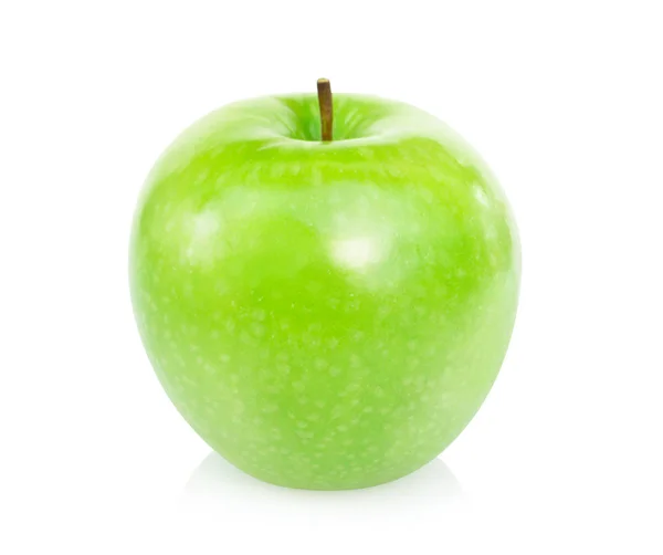 Зелене Свіже Яблуко Фрукти Білому Фоні Концепція Здорового Харчування — стокове фото