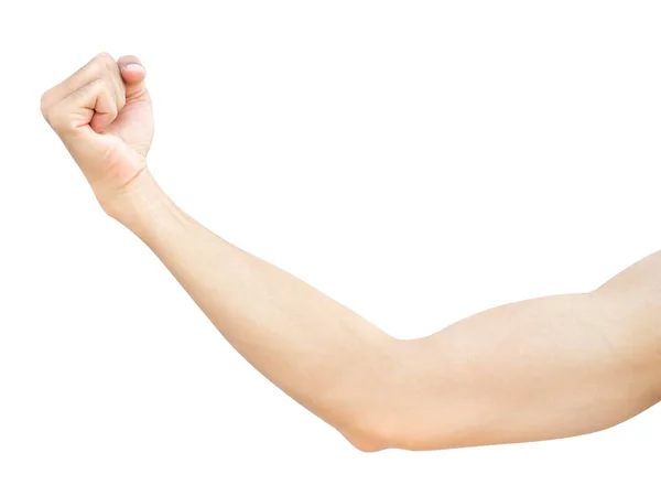 Man Arm Met Bloed Aderen Witte Achtergrond Gezondheidszorg Medische Concept — Stockfoto