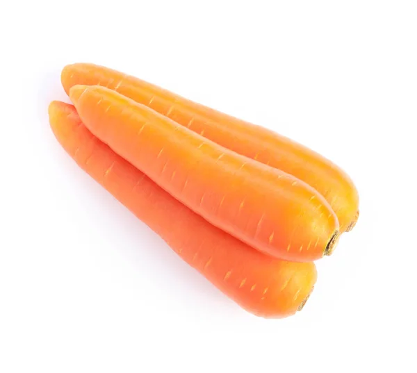 Closeup Top View Fresh Carrot Isolated White Background Healthy Diet — Stock Photo, Image