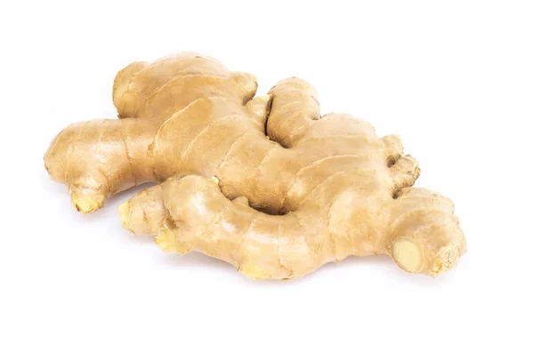 Fresh ginger root with sliced on white background for herb and medical product concept — Stock Photo, Image