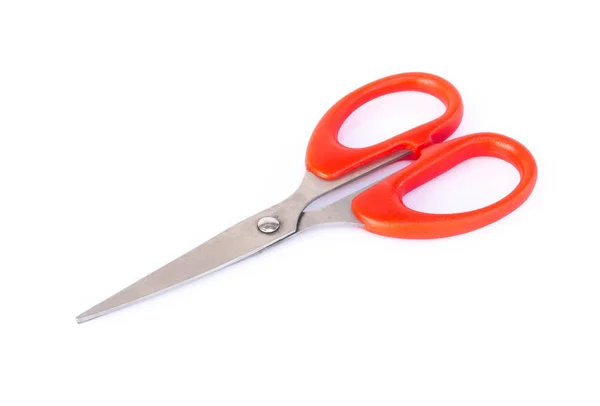 Red scissors isolated on white background — Stock Photo, Image