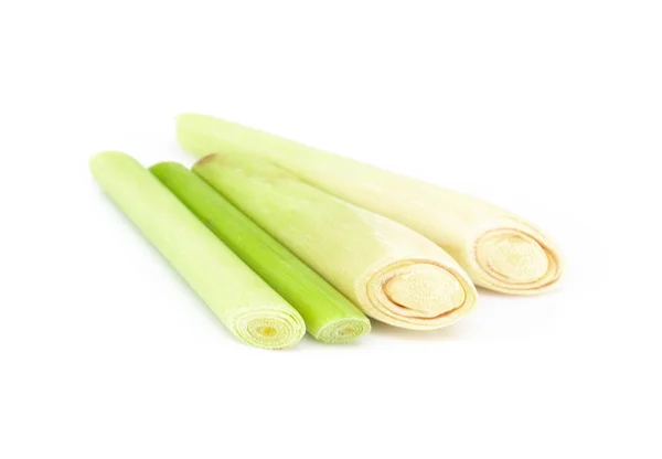 Lemon grass with slice isolated on white background, herb and medical concept — Stock Photo, Image