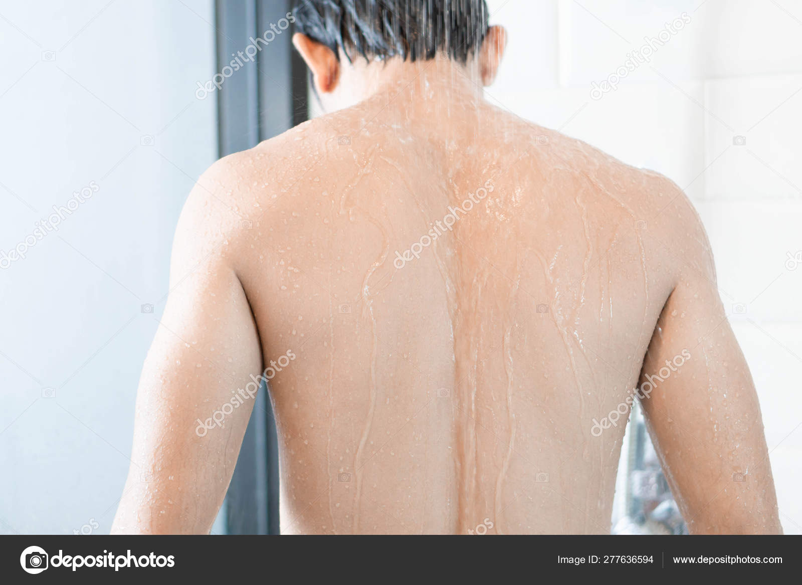 Asian men shower