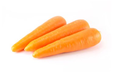 Taze havuç beyaz arka plan izole, sağlıklı diyet gıda içecek