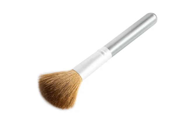 Cepillo Maquillaje Aislado Sobre Fondo Blanco Concepto Belleza —  Fotos de Stock