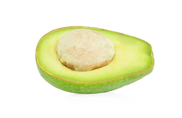 Closeup Avocado Ripe Fruit Isolated White Background Copy Space Healthy — Stock Photo, Image