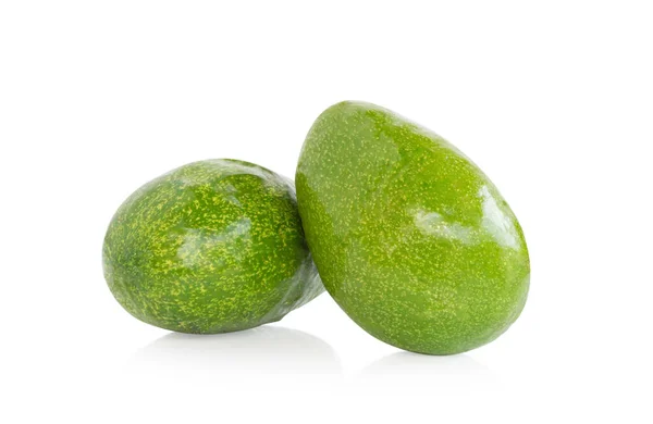 Fruta Madura Aguacate Primer Plano Aislada Sobre Fondo Blanco Con — Foto de Stock