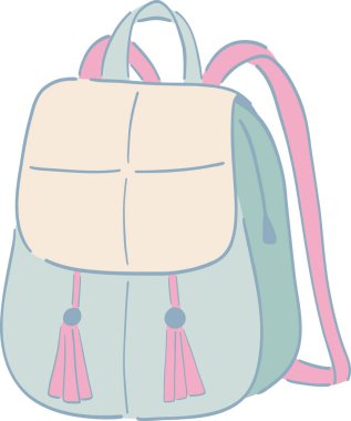 Tassels Illustration Design ile Moda Sırt Çantası