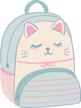 Şirin Kedi Yüzlü Çocuk Sırt Çantası Tasarımı