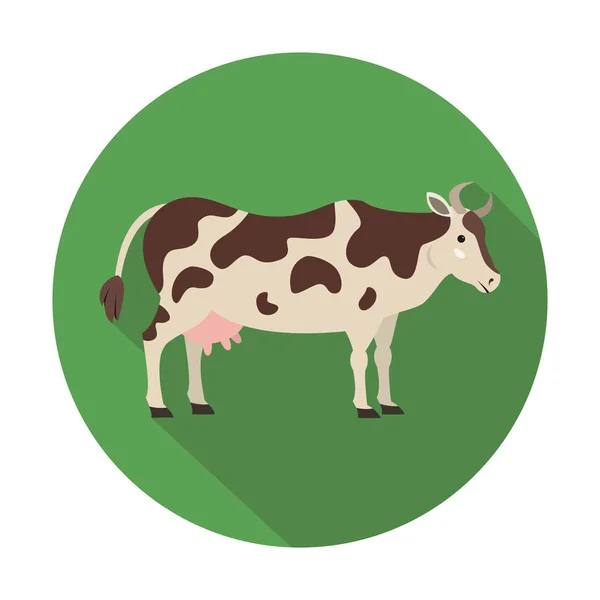 Cute Cow Green Background Vector Illustration — Stock Vector