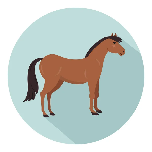 Χαριτωμένο Άλογο Μπλε Φόντο Εικονογράφηση Διάνυσμα — Διανυσματικό Αρχείο