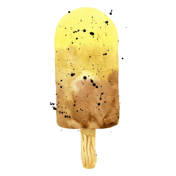 Glace Colorée Illustration Aquarelle Dessinée Main — Photo