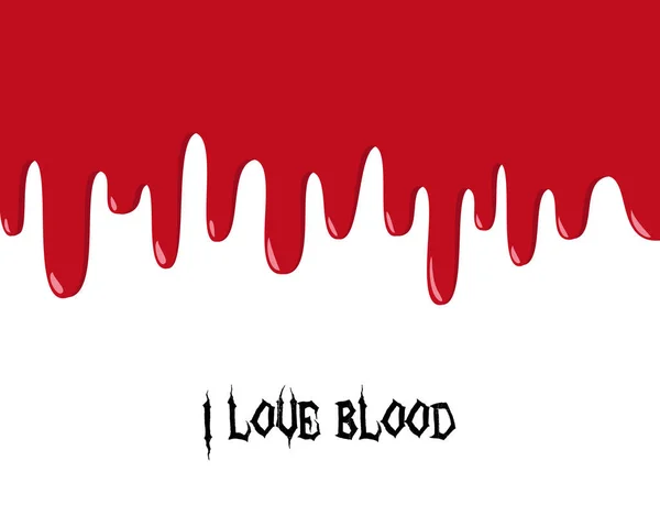 Bakgrund Med Blod Droppar För Halloween Design Vektorillustration — Stock vektor