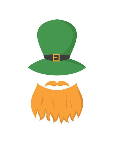 Irish Leprechaun Icon Saint Patrick Day Concept Vector Illustration — Stock Vector