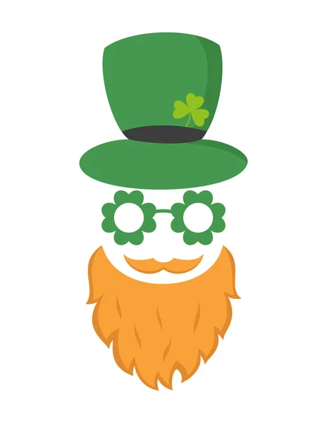 Irish Leprechaun Icon Saint Patrick Day Concept Vector Illustration — Stock Vector