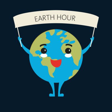 Dünya saati, bizim gezegen, ekoloji kavramı. 