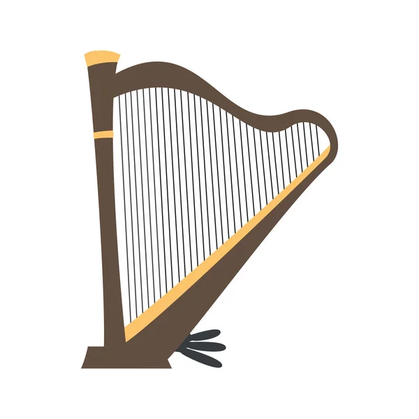 Harpa-ikonen på den vita bakgrunden. — Stock vektor