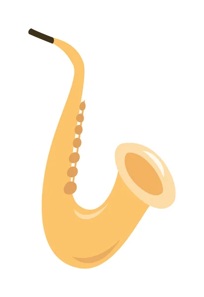 Saxophone di latar belakang putih . - Stok Vektor