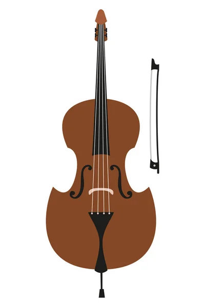 Icono de violonchelo sobre fondo blanco . — Vector de stock