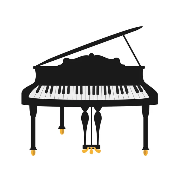 Piano på den vita bakgrunden. — Stock vektor