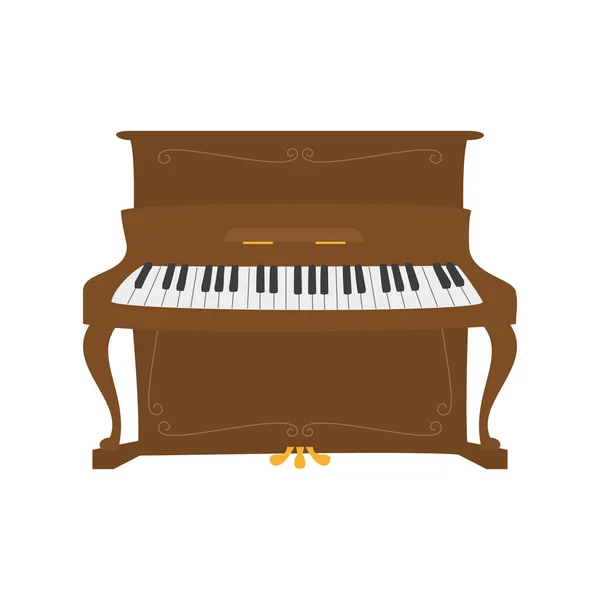 Pianoforte sullo sfondo bianco . — Vettoriale Stock