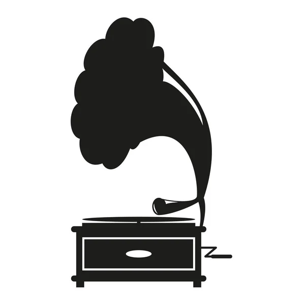 Icono de gramófono en el fondo blanco . — Vector de stock