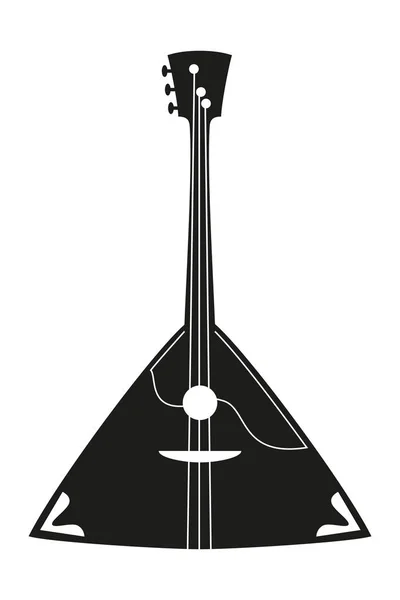 Икона "Балалайка" на белом фоне. Икона музыкальных инструментов . — стоковый вектор