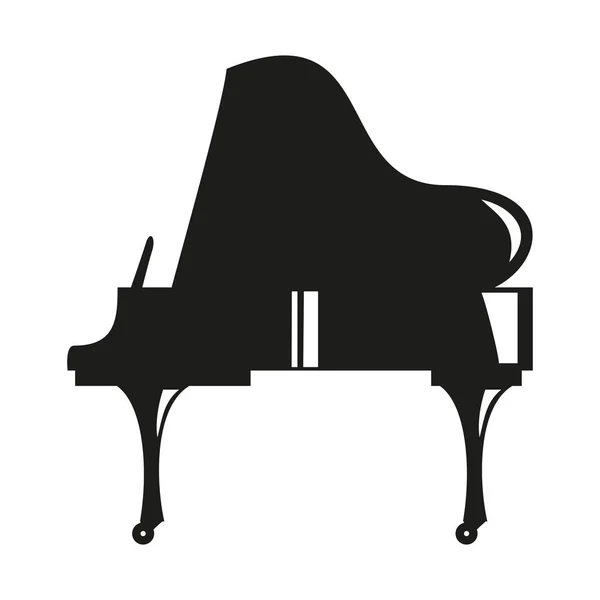 Piano sobre fondo blanco . — Vector de stock