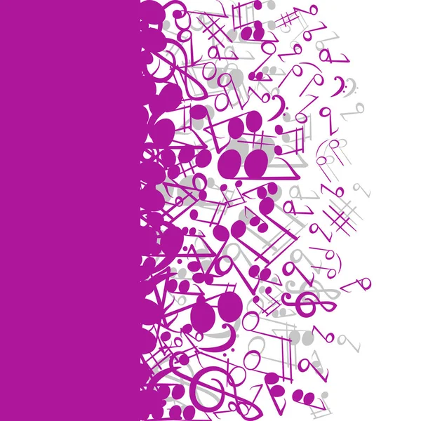 Fond abstrait avec notes musicales. — Image vectorielle