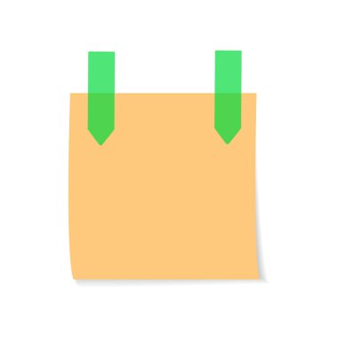 Beyaz arka plan üzerine not kağıdı. 