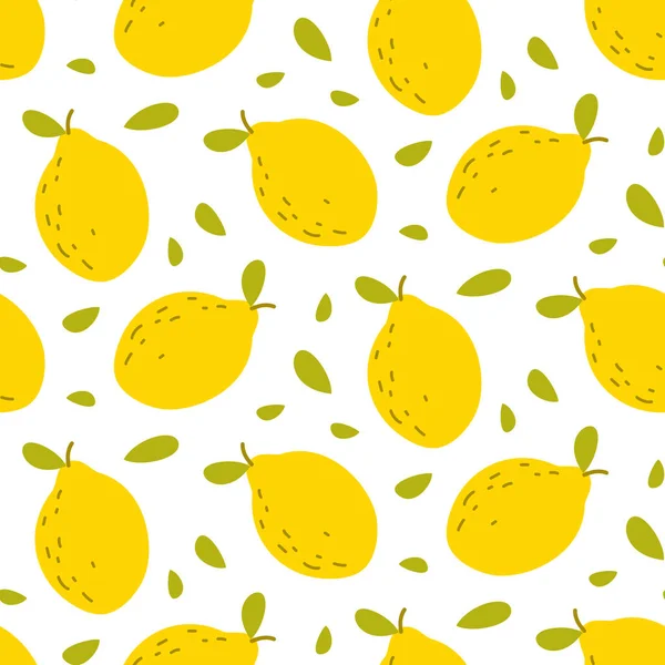 Modèle Coloré Sans Couture Avec Des Citrons Illustration Vectorielle — Image vectorielle