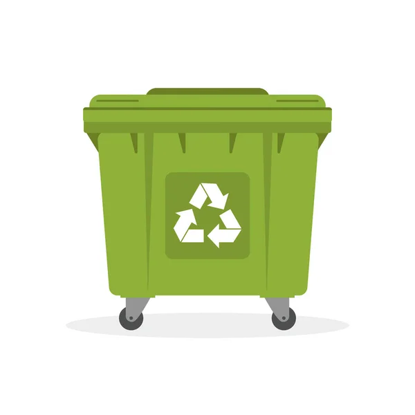 Caixote Lixo Conceito Ecologia Reciclagem Ilustração Vetorial —  Vetores de Stock