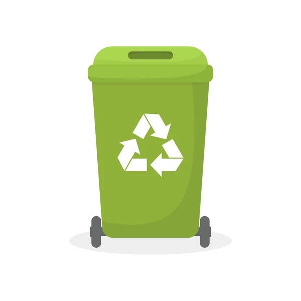 Caixote Lixo Conceito Ecologia Reciclagem Ilustração Vetorial —  Vetores de Stock
