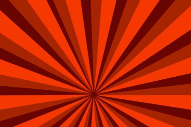 Parlak kırmızı ışınlar arka plan. Çizgi roman, pop sanat tarzı.