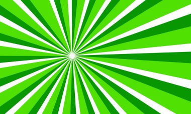 Pop Art Sunburst Efektiyle Parlak Yeşil Çizgi Film Arkaplanı