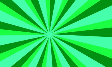 Pop Art Sunburst Efektiyle Parlak Yeşil Çizgi Film Arkaplanı