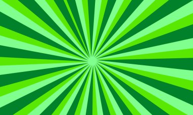Pop Art Sunburst Efektiyle Parlak Yeşil Çizgi Film Arkaplanı