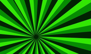 Pop Art Sunburst Efektiyle Parlak Yeşil Çizgi Film Arkaplanı