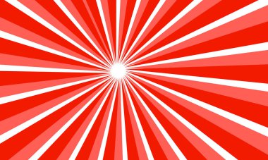 Kırmızı Arkaplanda Retro Güneş Işıkları Yazın Bayrak Tasarımı İçin Güneş Işığı Deseniyle