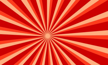 Kırmızı Arkaplanda Retro Güneş Işıkları Yazın Bayrak Tasarımı İçin Güneş Işığı Deseniyle