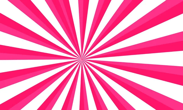 Manga ve Karnaval Tasarımı İçin Pembe Radyal Güneş Işıkları Arkaplanı