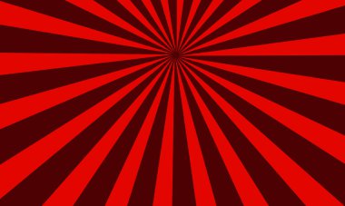 Kırmızı Arkaplan Sancağında Güneş ışınları Vintage Güneş patlaması Deseni